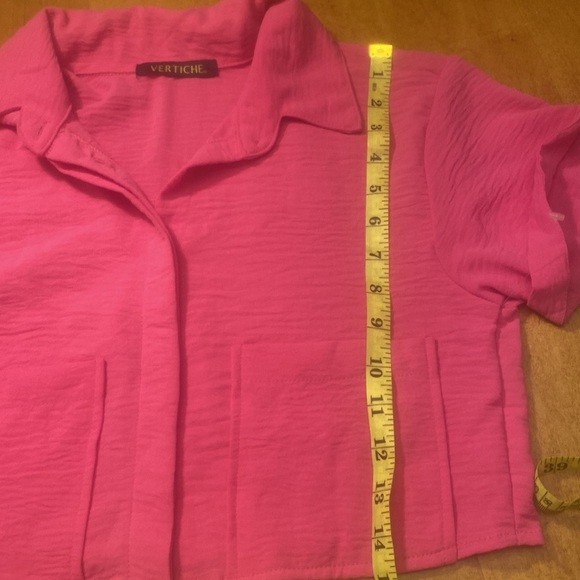 Vertiche pink cropped blouse sized XS. NWT. - Picture 6 of 7